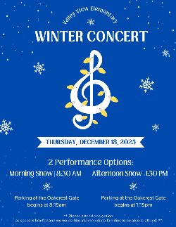 Winter Concert 8:30 AM and 1:30 PM 